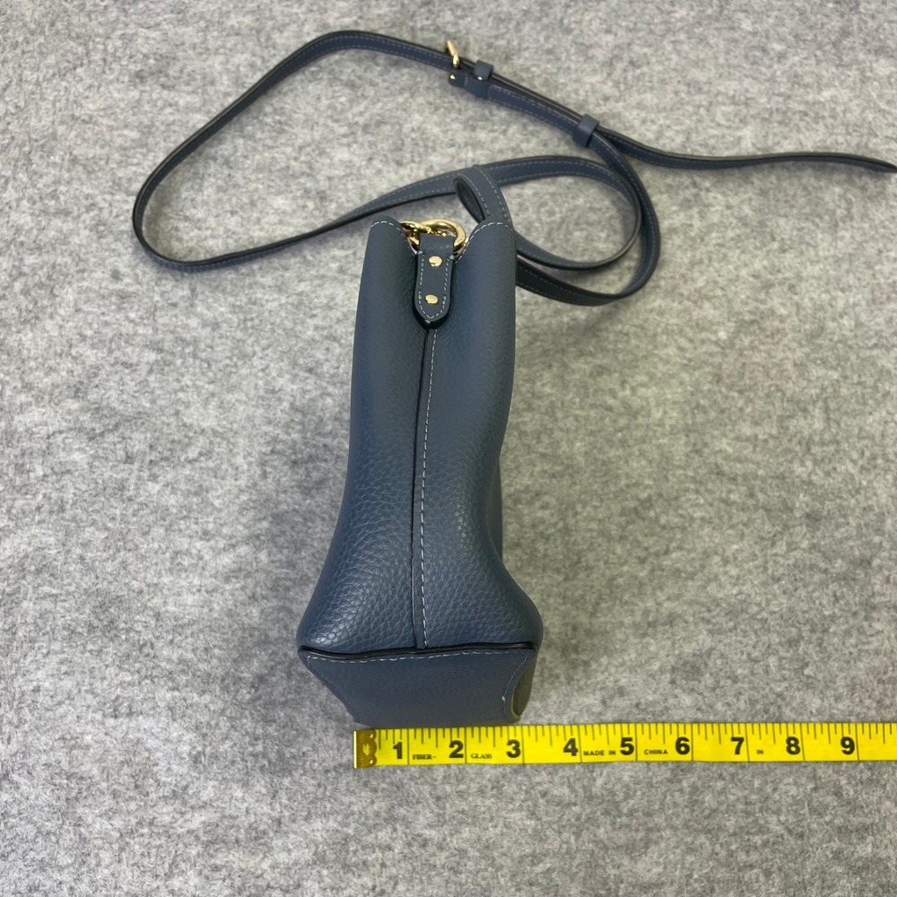 Coach Mollie Bucket Bag 22 Blue Pebble Leather Crossbody C7266 - Picture 16 of 16